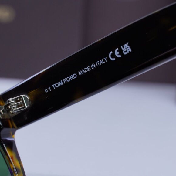 Tom Ford Nico 02 FT1062 52N Square Sunglasses - Havana/Green - Picture 7 of 9